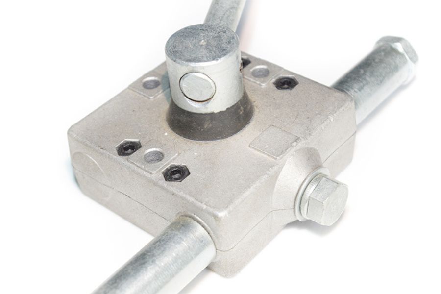 Road roller and jolt ramming squeezer control lever